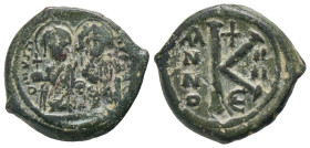 JUSTIN II and SOPHIA.(565-578).Antioch.Half Follis.

Condition: Good very fine
Weight: 7.60 g
Diameter: 21.88 m