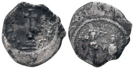 HERACLIUS with HERACLIUS CONSTANTINE.(610-641).Constantinople.Hexagram.
Obv : δδ NN ҺЄRACILЧS ЄT ҺЄRA CONST.
Heraclius and Heraclius Constantine sea...