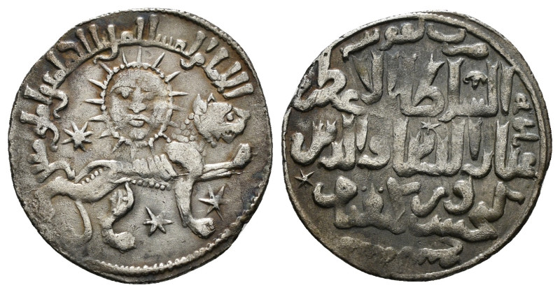 SELJUQ of RUM.Kaykhusraw II.(1211-1220).Konya.AH 639.Dirhem.
Obv : Lion advancin...