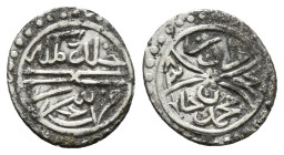 OTTOMAN EMPIRE. Murad II.(1421-1444).Serez.Akçe.
Obv : Arabic legend.
Rev : Arabic legend.

Condition: Good very fine
Weight: 1.15 g
Diameter: 22.0 m