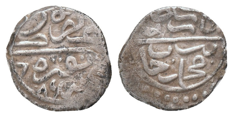 OTTOMAN EMPIRE.Bayazid II.(1481-1512).Ankara Mint.886 AH.AR Akce.
Obv : Arabic ...