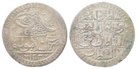 Ottoman Empire, Selim III. 1 yuzluk. 1789, AH 1203/4 Kostantiniyye

Condition: Good very fine
Weight: 32.49 g
Diameter: 44.73 m