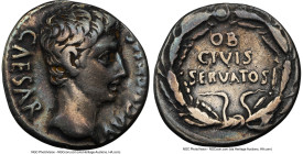 Augustus (27 BC-AD 14). AR denarius (18mm, 3.68 gm, 6h). NGC VF 4/5 - 4/5. Uncertain Spanish mint (Colonia Patricia?), ca. 19-18 BC. AVGVSTVS-CAESAR, ...