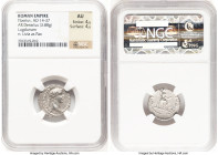 Tiberius (AD 14-37). AR denarius (19mm, 3.88 gm, 1h). NGC AU 4/5 - 4/5. Lugdunum, ca. AD 18-35. TI CAESAR DIVI-AVG F AVGVSTVS, laureate head of Tiberi...