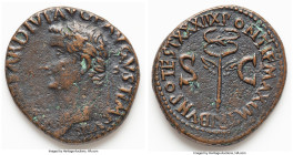 Tiberius (AD 14-37). AE as (28mm, 10.19 gm, 12h). Fine, unstable surfaces. Rome, AD 34-35. TI CAESAR DIVI AVG F AVGVST IMP VIII, laureate head of Tibe...