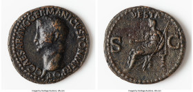 Gaius (Caligula) (AD 37-41). AE as (30mm, 10.90 gm, 6h). Fine, altered surface. Rome, AD 37-38. C•CAESAR•AVG•GERMANICVS•PON•M•TR•POT, bare head of Cal...