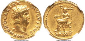 Nero (AD 54-68). AV aureus (19mm, 7.42 gm, 6h). NGC Choice VF 5/5 - 2/5, ex jewelry. Rome, AD 66-67. IMP NERO CAESAR-AVGVSTVS, laureate head of Nero r...