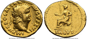 Nero (AD 54-68). AV aureus (20mm, 7.24 gm, 5h). NGC Choice Fine 5/5 - 1/5, ex-mount, polished. Rome, AD 66-67. IMP NERO CAESAR-AVGVSTVS, laureate head...