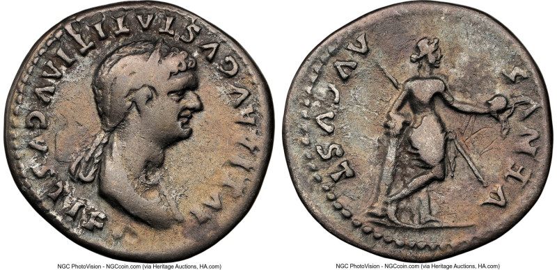 Julia Titi (ca. AD 79-90/1). AR denarius (19mm, 3.25 gm, 6h). NGC Choice Fine 4/...