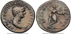 Julia Titi (ca. AD 79-90/1). AR denarius (19mm, 3.25 gm, 6h). NGC Choice Fine 4/5 - 2/5, scratches, flan flaw, brushed. Rome, AD 80-81. IVLIA AVGVSTA ...