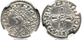 Kings of All England. Harold I (1035-1040) Penny ND (1036-1038) MS62 NGC, Cambridge mint, Wulfwine as moneyer, S-1163, N-802 (R). 0.98gm. Jewel cross ...