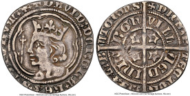 David II (1329-1371) Groat (4 Pence) ND (1357-1367) XF40 NGC, Edinburgh mint, S-5098. 3.03gm. Second coinage. Older head 1, with aquiline nose, pierce...