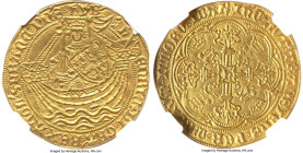 Henry VI (1st Reign, 1422-1461) gold Noble ND (1422-1430) AU Details (Excessive Surface Hairlines) NGC, Tower mint, Lis mm, Annulet issue, S-1799, N-1...