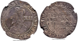 Charles I (1625-1649) Shilling 1644 AU55 NGC, Oxford mint, S-2973. 5.89gm. An exemplary Oxford Charles I Shilling yielding barely any actual wear, thi...
