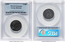 William & Mary Farthing (1/4 Penny) 1694 Details (Environmental Damage) PCGS, KM466.2, S-3453. HID09801242017 © 2024 Heritage Auctions | All Rights Re...