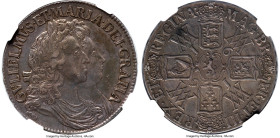William & Mary Crown 1691 AU50 NGC, KM478, S-3433. ESC-820. TERTIO edge. A popular British Crown from the limited run under William & Mary showcasing ...