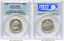 Anne Shilling 1708 MS63 PCGS, KM523.1, S-3610. 3rd Bust. HID09801242017 © 2024 Heritage Auctions | All Rights Reserved www.HA.com/TexasAuctioneerLicen...