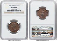George II Farthing (1/4 Penny) 1754 MS62 Brown NGC, KM581.2, S-3722. HID09801242017 © 2024 Heritage Auctions | All Rights Reserved www.HA.com/TexasAuc...