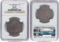 George II 1/2 Crown 1739 AU55 NGC, KM574.2, S-3693, ESC-600. DVODECIMO. Ex. Ponterio Auction 147 (September 2008, Lot 290) HID09801242017 © 2024 Herit...