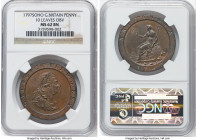 George III "Cartwheel" Penny 1797-SOHO MS62 Brown NGC, Soho mint, KM618, S-3777. 10 Leaves in wreath on obverse. Ex. Elmen's Auction (May 2010, Lot 81...