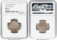 George III Shilling 1787 MS64 NGC, KM607.2, S-3745. Stop above head. No stops at date. HID09801242017 © 2024 Heritage Auctions | All Rights Reserved w...
