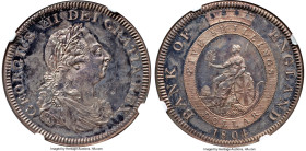 George III Proof Bank Dollar of 5 Shillings 1804 PR63 NGC, Soho mint, KM-Tn1, S-3768, ESC-1926 (prev. 145). These Bank of England Dollars were a coina...