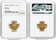 George III gold 1/3 Guinea 1806 AU58 NGC, KM650, S-3740. HID09801242017 © 2024 Heritage Auctions | All Rights Reserved www.HA.com/TexasAuctioneerLicen...