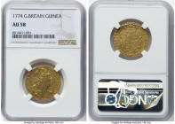 George III gold Guinea 1774 AU58 NGC, KM604, S-3728. Rose type. 4th bust. HID09801242017 © 2024 Heritage Auctions | All Rights Reserved www.HA.com/Tex...