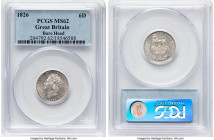 George IV 6 Pence 1826 MS62 PCGS, KM698, S-3815. Bare bust. HID09801242017 © 2024 Heritage Auctions | All Rights Reserved www.HA.com/TexasAuctioneerLi...