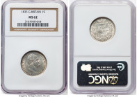 William IV silver Shilling 1835 MS62 NGC, KM713, S-3835. Ex. iNumis Auction XLI (June 28th, 2008) HID09801242017 © 2024 Heritage Auctions | All Rights...
