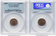 Victoria 1/2 Farthing 1843 MS64 Brown PCGS, KM738, S-3951. HID09801242017 © 2024 Heritage Auctions | All Rights Reserved www.HA.com/TexasAuctioneerLic...