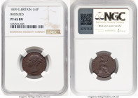 Victoria bronzed Proof Farthing (1/4 Penny) 1839 PR65 Brown NGC, KM725a, S-3950. A lustrous original specimen, with dark mahogany surfaces drawing foc...