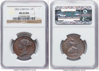 Victoria 1/2 Penny 1855 MS63 Brown NGC, KM726, S-3949. HID09801242017 © 2024 Heritage Auctions | All Rights Reserved www.HA.com/TexasAuctioneerLicense...