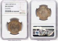 Victoria Florin 1880 UNC Details (Cleaned) NGC, KM746.4, S-3900. Planchet awash in a smooth burnt sienna patina. HID09801242017 © 2024 Heritage Auctio...
