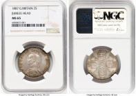 Victoria "Jubilee Head" Florin 1887 MS65 NGC, KM762, S-3925. HID09801242017 © 2024 Heritage Auctions | All Rights Reserved www.HA.com/TexasAuctioneerL...