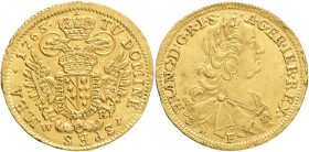 FRANCIS I. Stephan Loraine 1745-1765 1 Ducat 1765 WI Posthumous , KM#1725 Au.986 3,493g, 21mm R!,