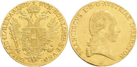 FRANCIS   I. 1804-1835  1 Ducat 1821 E , KM#2170, Au.986 3,49g, 21mm  Karlsburg, Alba Lulia (Romania)