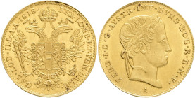 FERDINAND I. 1835-1848 1 Ducat 1848 A, KM#2262, Au.986 3,51g, 20mm, Vienna