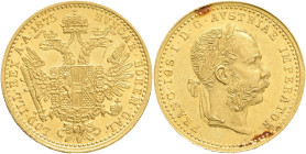 FRANCIS JOSEPH  I. 1848-1916 1 Ducat 1875, KM#2267 Au.986 3,49g, 20mm, Vienna
