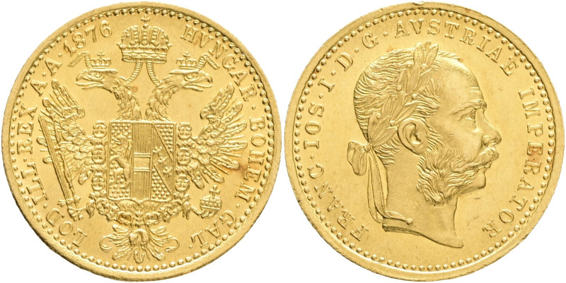 FRANCIS JOSEPH I. 1848-1916 1 Dukát 1876, KM#2267, Au.986 3,49g, 20mm, Vídeň 
...