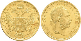 FRANCIS JOSEPH  I. 1848-1916 1 Dukát 1876, KM#2267, Au.986 3,49g, 20mm, Vídeň