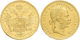 FRANCIS JOSEPH  I. 1848-1916 1 Ducat 1878, KM#2267, Au.986 3,49g, 20mm, Vídeň