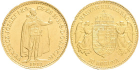 FRANCIS JOSEPH  I. 1848-1916 10 Corona 1913 KB, KM#485 3,38g 19/0,9mm, Kremnica, hair lines