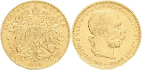 FRANCIS JOSEPH  I. 1848-1916 20 Corona 1900, KM#2806  Au.900 6,77g 21mm, Vienna