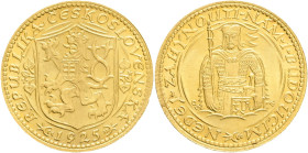 Czechoslovakia 1918-1945 St. Wenceslas  1 Ducat 1925  (mintage 66279pcs)  KM#8  Au.986 3,49g 19,75/0,7mm, Kremnica
