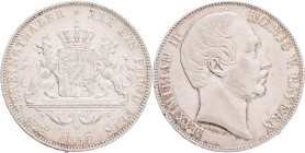 BAVARIA MAXMILIAN II.  1 Vereinsthaler 1857,Thun#98, Ag. 900 18,52g, 33 mm, Munchen