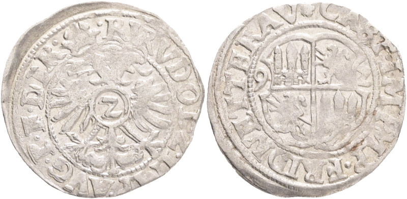 Burgrave FREIDBERG Johann EBERHARD 2 Kreutzer 1592, MB#11, 1,38g, 19mm 

XF-
