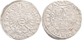Burgrave FREIDBERG Johann EBERHARD  2 Kreutzer 1592, MB#11, 1,38g,  19mm