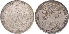Frankfurt 1 Thaler 1860, Thun#144 Ag.900 18,51g 33,3mm Frankfurt patina