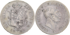 Hannover ERNEST AUGUST I. 1 Thaler 1848 A, KM#197, Thun#166, Ag. 750 22,27g, 33 mm, Berlin